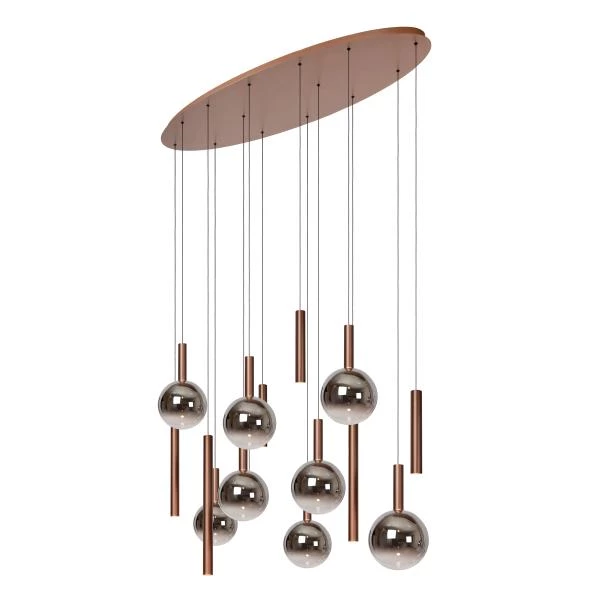 Lucide Premium JASMINE - Suspension - LED Dim. - CCT - 14x4,4W 2200K/3300K - Cuivre - détail 5